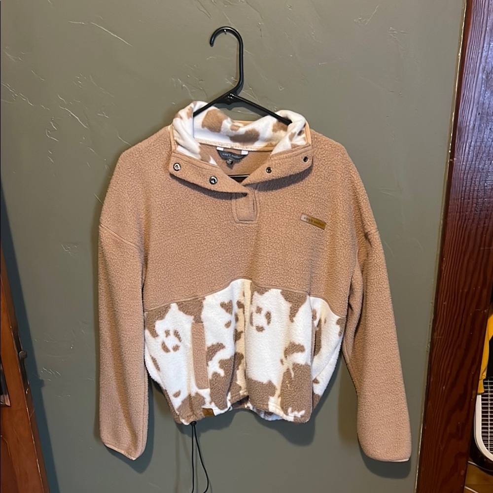 Tan and Cream Fleece Jacket